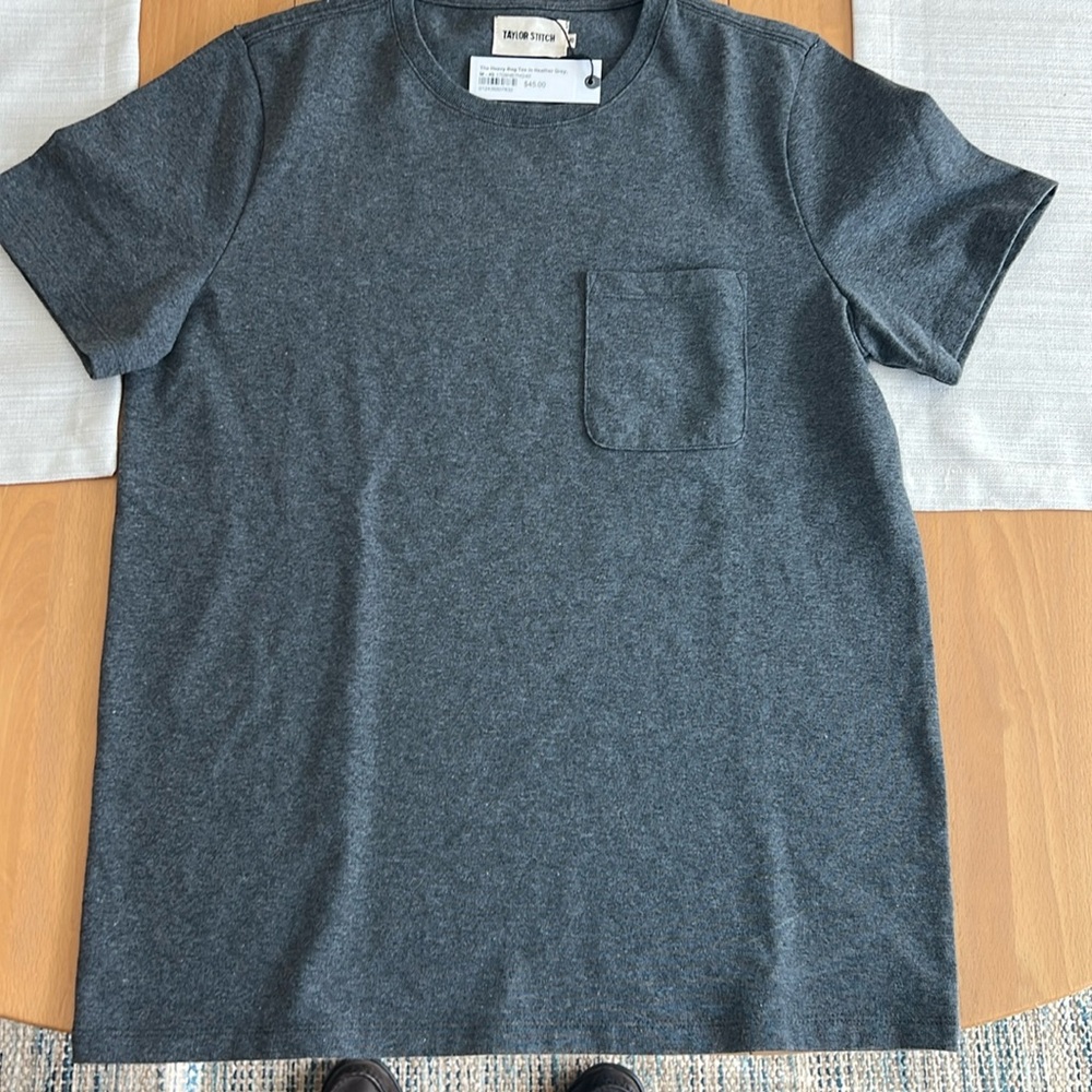 Taylor Stitch Men's Heavy Bag T-Shirt Gray